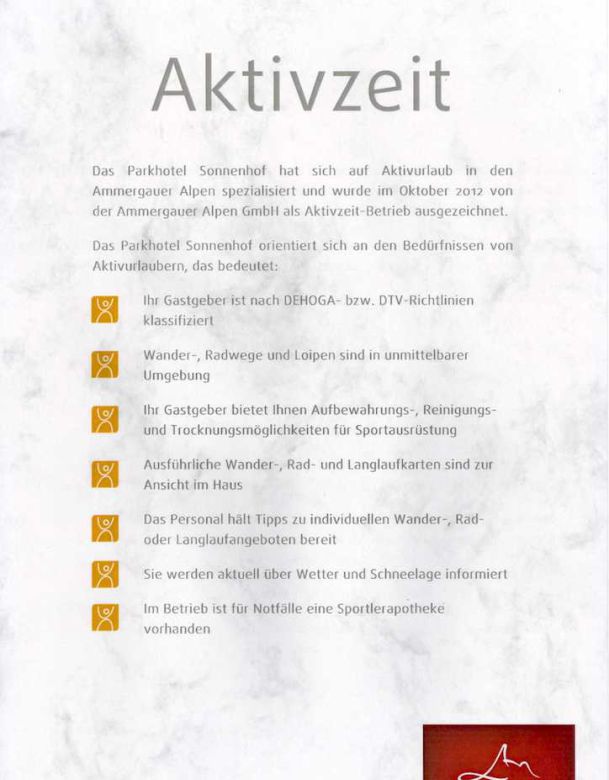 Amergauer Alpen Zertifikat